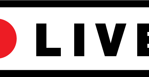 Black and white logo with the word 'LIVE' in bold letters.